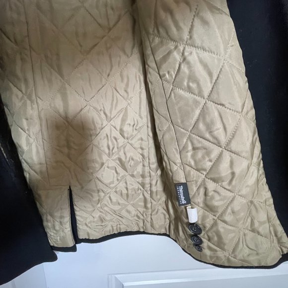 J. Crew Wool Blend Long Coat Thinsulate Black Size SP - Picture 5 of 5